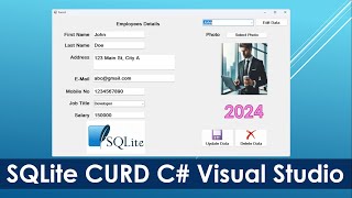 SQLite curd C  SQLite insert update delete data  Source Code  visual studio 2024 [upl. by Alahsal]