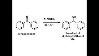 Expérience Réduction de la benzophénone avec le NaBH4 [upl. by Aromas]