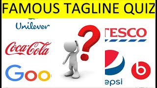 ULTIMATE TAGLINE  SLOGAN QUIZ  40 in total [upl. by Skeie]