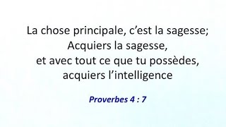 Proverbes 4 parole bible [upl. by Blanka]