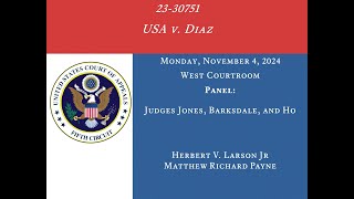 2330751 USA v Diaz Monday November 4 2024 [upl. by Richmound]