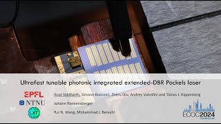 ECOC 2024  Ultrafast tunable photonic integrated extendedDBR Pockels laser  Anat Siddharth LPQM [upl. by Oicnedurp641]