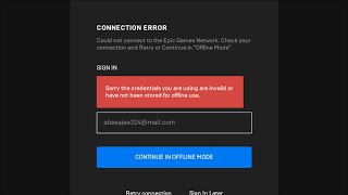 Sorry The Credentials You Are Using Are Invalid Or Have Not Been Stored For Offline Use  2023 [upl. by Giliane]