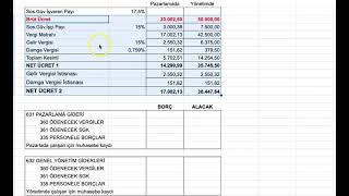 Brütten Nete Karşılaştırmalı Ücret Bordrosu Hesaplaması ve Muhasebe Kayıtları [upl. by Niltyak]