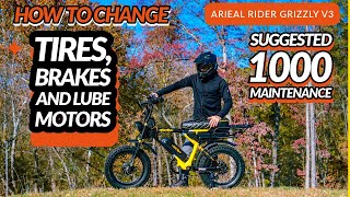 How to change Ariel Rider Grizzly V3 Tires Brakes and Motors OH MY [upl. by Waine]