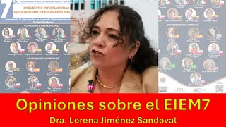 Dra Lorena Jiménez Sandoval en el EIEM7 [upl. by Ayin]