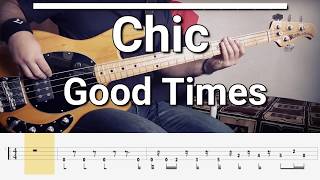 Chic  Good TimesRappers Delight Bass Cover Tabs [upl. by Marjory]