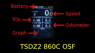 TSDZ2 860C open source OSF display basic usage and configuration [upl. by Eiramllij]