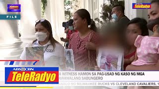 PNP Kakulangan ng mga witness hamin sa pagusad ng kaso ng mga nawawalang sabungero  23 Dec 2022 [upl. by Yak699]