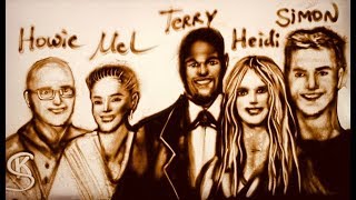 Must see Sand artist Kseniya Simonova draws all AGT stars in sand tribute to all AGT Champions [upl. by Ania]