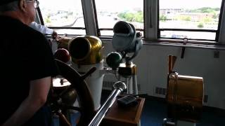 Captain Curtis Bringing SS Badger Into Manitowoc WI Harbor July 27 2012 [upl. by Bentlee]