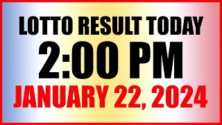 Lotto Result Today 2pm January 22 2024 Swertres Ez2 Pcso [upl. by Nhor]