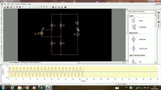 Simulation du redresseur double alternance [upl. by Clemen]