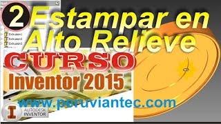 CURSO INVENTOR 2015  02 Cómo Estampar Texto en Alto Relieve  curso autodesk inventor 2015 [upl. by Pitzer109]