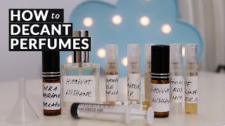 How to decant perfumes  Make your own fragrance samples  3 methods [upl. by Zerimar4]