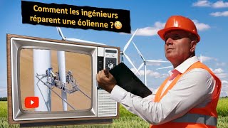 🏗🇫🇷Inspection des pales dune éolienne en France [upl. by Asilrahc]