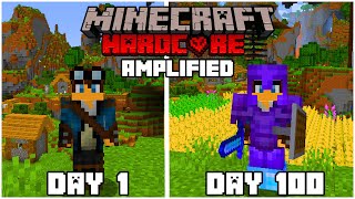 I Survived 100 Days In Minecraft Hardcore Amplified [upl. by Ireland]