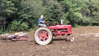 Farmall H Disking and Adding Lime quotSweetening the Soilquot [upl. by Annairt]