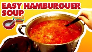 Easy Hamburger Soup  Large Family Recipes [upl. by Yahska260]