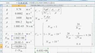 Calcular velocidad de sedimentación con Solver [upl. by Llyrehc742]