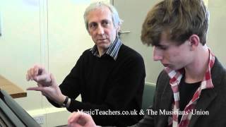 Piano Lesson John Gough 1 Finger Staccato and Wrist Staccato [upl. by Miza]