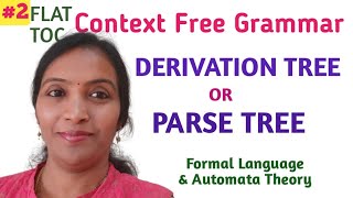 JNTUH  FLAT  Derivation Tree or Parse Tree in Context free grammar  TOC  Automata Theory [upl. by Stephen39]