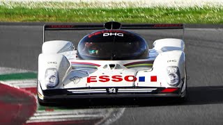 Peugeot 905 Evo 1 Bis Gr C Pure V10 Sound racing at Mugello Accelerations Downshifts amp FlyBys [upl. by Eilyr]