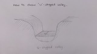 How to draw U shaped valley চিত্র  U আকৃতির উপত্যকা। [upl. by Ettinger232]