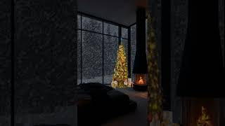 Winter Haven ❄️ Cozy Bedroom Falling Snow amp Gentle Fire [upl. by Jacy946]