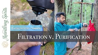 Water Filtration vs Purification  MSR AutoFlow Gravity Filter [upl. by Englebert436]