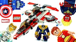 LEGO® Avengers Marvel Super Heroes 76049 Avenjet Space Mission Speed Build w Iron Man v Thanos [upl. by Alliscirp]