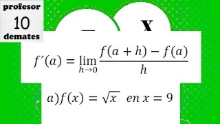 Derivada de una función en un punto Por la definición ejercicio 03 [upl. by Aniweta]