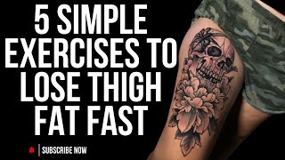 5 Simple Exercises to Lose Thigh Fat Fast [upl. by Hannad]