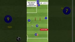 Passing Combination footballsoccer drills passingdrill football soccer prematch [upl. by Llenral]