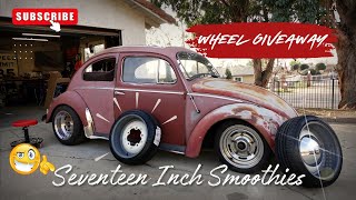 Installing the DEEPEST custom 17 Inch Smoothies on the Slammed 1963 VW Beetle Oval  Plus GIVEAWAY [upl. by Ellecram]