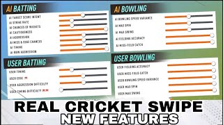 Real Cricket Swipe  New Features Dynamic Ai How To Use Rc Swipe 2024JN Utam Gamer [upl. by Mullane]