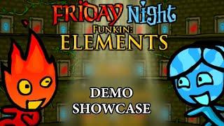 FNF Elements Fireboy amp Watergirl One Shot Mod Showcase [upl. by Marlyn]