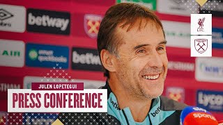 quotAll The Players Are Readyquot  Julen Lopetegui Press Conference  Liverpool v West Ham  Carabao Cup [upl. by Haelem]