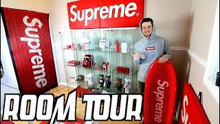 MY SUPREME ROOM 20 HYPEBEAST ROOM TOUR REVEAL BIGGEST SUPREME COLLECTION ON YOUTUBE [upl. by Alimaj367]