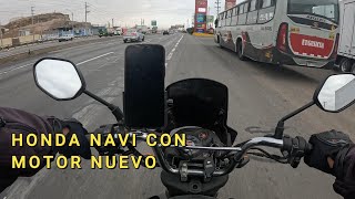 HONDA NAVI CON MOTOR NUEVO PRUEBA 1 [upl. by Nhguavaj]