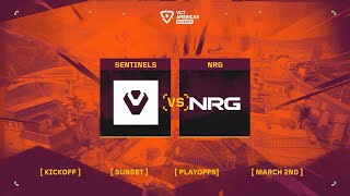 Sentinels vs NRG  VCT Americas Kickoff  Playoffs  Map 1 [upl. by Earissed]