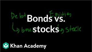 Bonds vs stocks  Stocks and bonds  Finance amp Capital Markets  Khan Academy [upl. by Oirtemed]