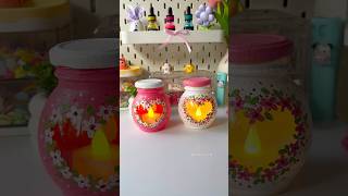 Painting on Glass Jar artshorts shortviral diy painting acrylicpainting artandcraft [upl. by Leggett]