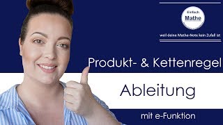 Ableitung mit Produkt UND Kettenregel  e Funktion  by einfach mathe [upl. by Anees]