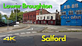 Salford Manchester  Lower Broughton Walk Around  4k [upl. by Louth]