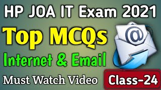 HP JOA IT Class24  Most Important MCQs  Email amp Internet  Arihant Book MCQs  GK STUDY [upl. by Freudberg565]