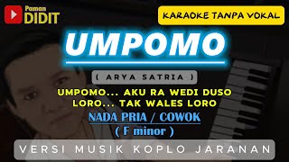 UMPOMO  Karaoke Nada PRIA  COWOK  ARYA SATRIA  versi Koplo Jaranan  Umpomo Aku Ra Wedi Duso [upl. by Anitnahs164]