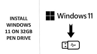 Install Windows 11 On 32 GB Pen Drive [upl. by Brenza]