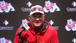 Fresno State Football Jeff Tedford 102218 [upl. by Jacklyn194]