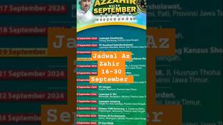 September Jadwal Az Zahir 2024 zahirmaniaindonesia azzahirterbaru2024 [upl. by Krishnah]